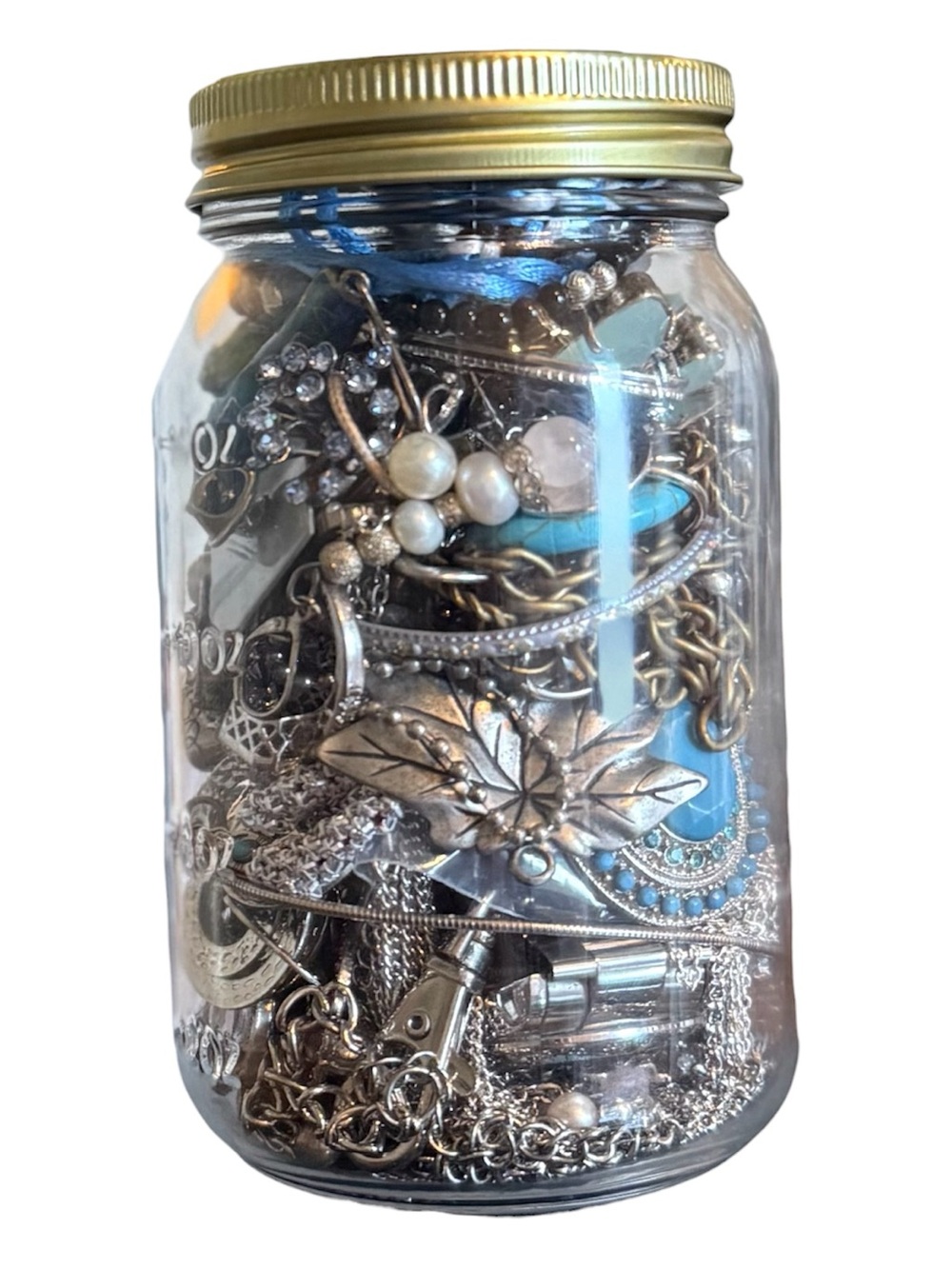 Silver Mystery Jewelry Jar
